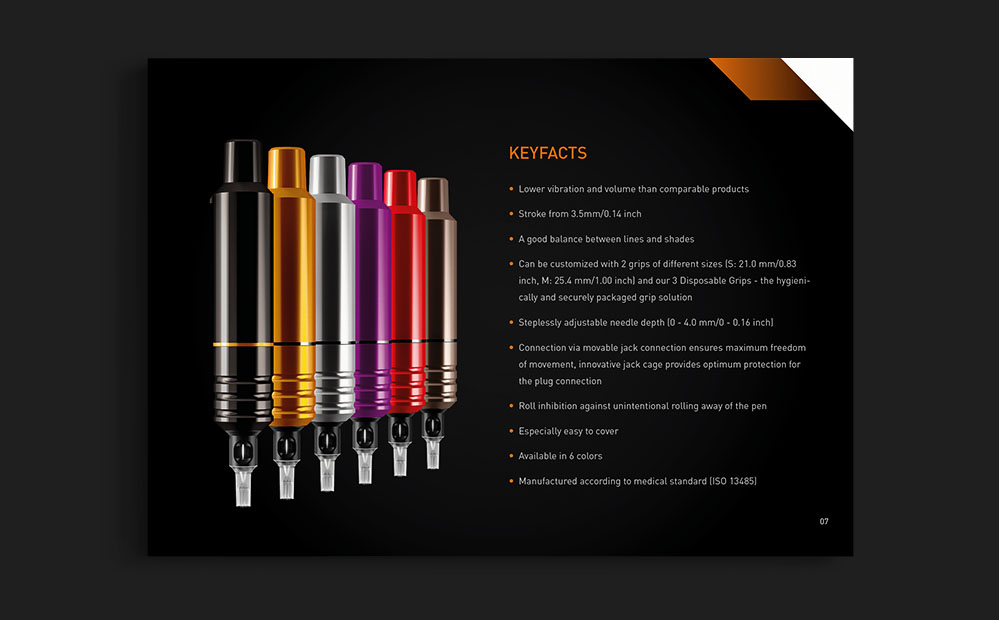 Cheyenne Tattoo Equipment - Produktkatalog, Layout und Satz