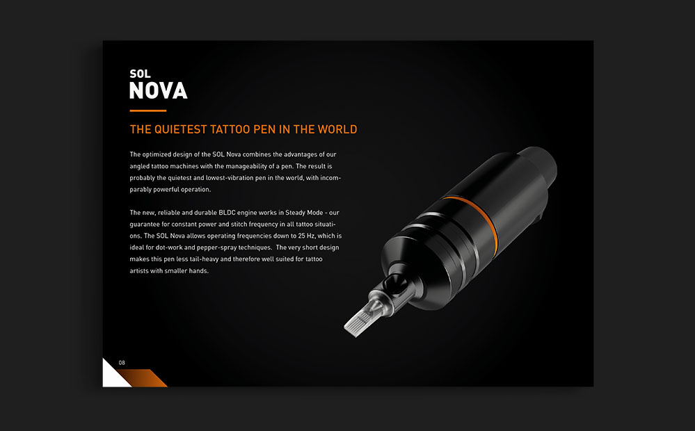 Cheyenne Tattoo Equipment - Produktkatalog, Layout und Satz